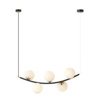 Lampe à suspendre métal verre L : 80 cm H :...
