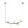 Lampe à suspendre métal verre L : 80 cm H : max. 100 cm E14 5 flammes