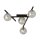 Lampe de plafond verre fumé métal 63 cm de long E14 4 flammes