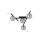 Lampe de plafond verre fumé métal 63 cm de long E14 4 flammes