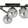 Lampe de plafond verre fumé métal 63 cm de long E14 4 flammes