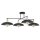 Plafonnier grand 100 cm de long en noir or 4x E27 métal