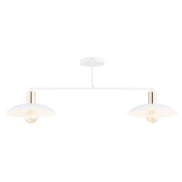 Lampe de plafond métal blanc or 100 cm de long E27...