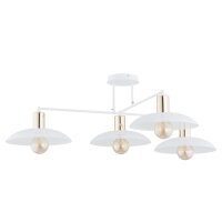 Lampe de plafond blanc or 100 cm de long E27 4-flamme...