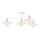 Lampe de plafond blanc or 100 cm de long E27 4-flamme métal