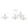 Lampe de plafond blanc or 100 cm de long E27 4-flamme métal