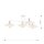 Lampe de plafond blanc or 100 cm de long E27 4-flamme métal