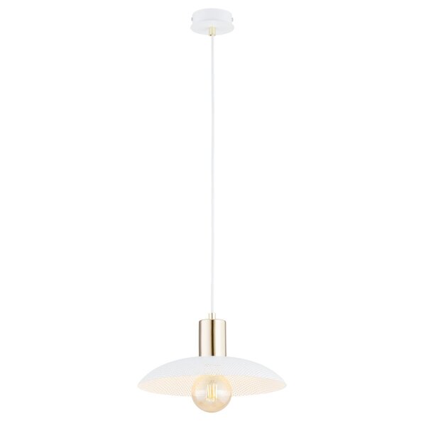 Suspension Blanc Or Ø 30 cm H : max. 100 cm réglable E27