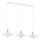 Suspension métal L : 90 cm E27 blanc or 3 flammes E27