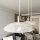Suspension métal L : 90 cm E27 blanc or 3 flammes E27