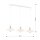 Suspension métal L : 90 cm E27 blanc or 3 flammes E27