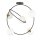 Plafonnier verre métal noir blanc E14 5-rond 2 anneaux