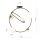 Plafonnier verre métal noir blanc E14 5-rond 2 anneaux