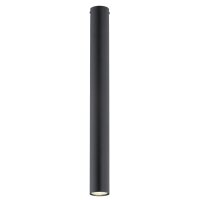 Plafonnier noir L : 6 cm Hauteur 60 cm M&eacute;tal GU10...
