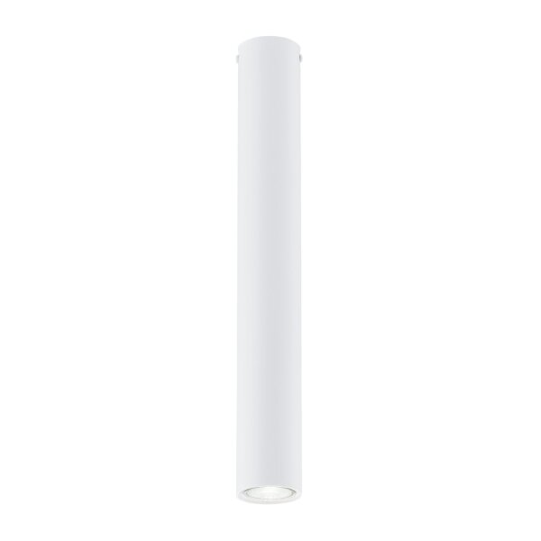 Plafonnier métal D : 6 cm H : 45 cm Blanc GU10 Apparent