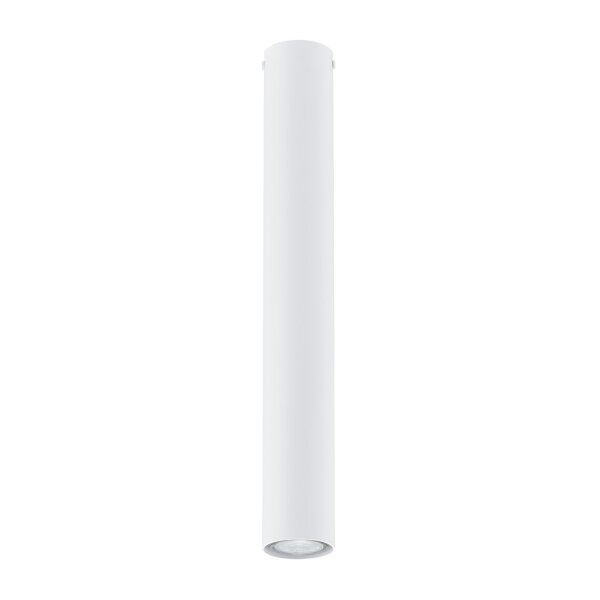 Plafonnier métal D : 6 cm H : 45 cm Blanc GU10 Apparent