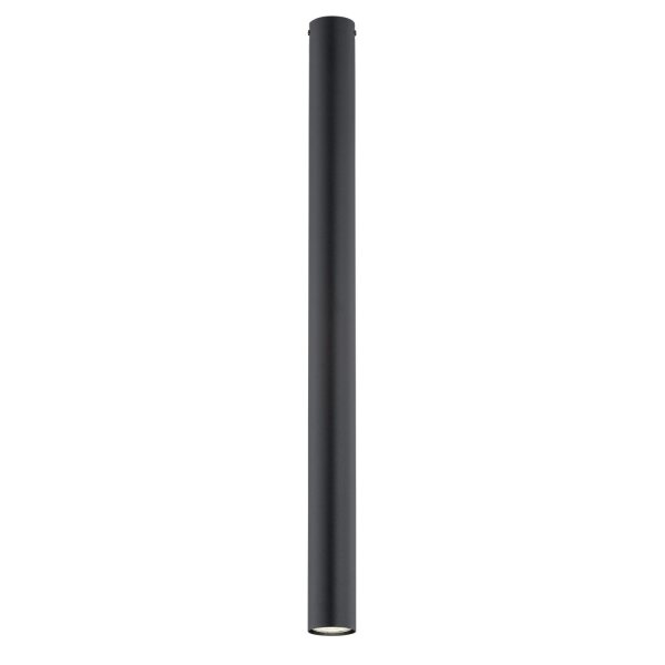 Plafonnier apparent métal XXL H : 80 cm D : 6 cm GU10 noir