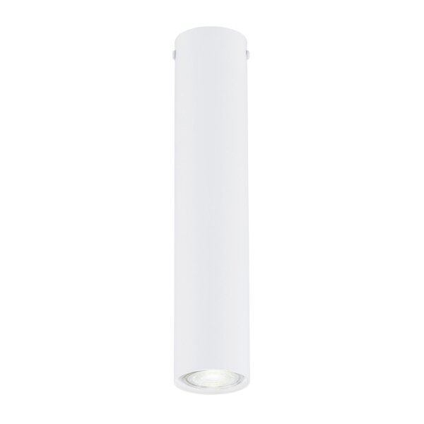 Spot métal rond D : 6 cm H : 30 cm Apparent Blanc GU10 Moderne