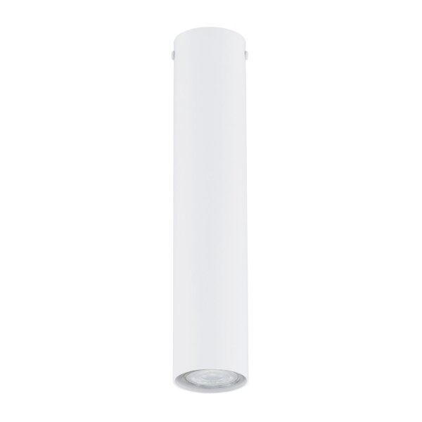 Spot métal rond D : 6 cm H : 30 cm Apparent Blanc GU10 Moderne