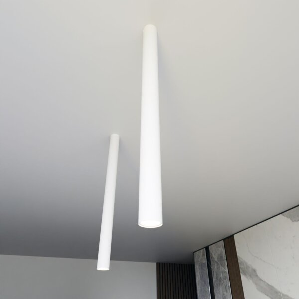 Spot de plafond métal XXL hauteur 80 cm l : 6 cm apparent blanc GU10