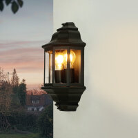 Applique Extérieur IP44 Verre Alu H : 43 cm 2x E27...