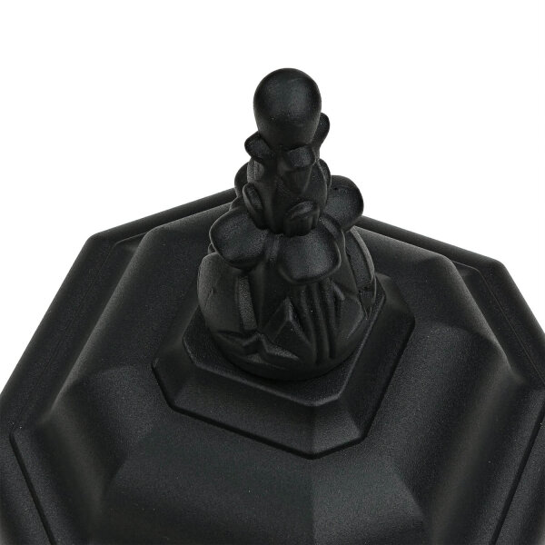 Applique dextérieur Noir E27 H : 54 cm Rustique Verre Alu