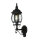 Applique dextérieur Noir E27 H : 54 cm Rustique Verre Alu