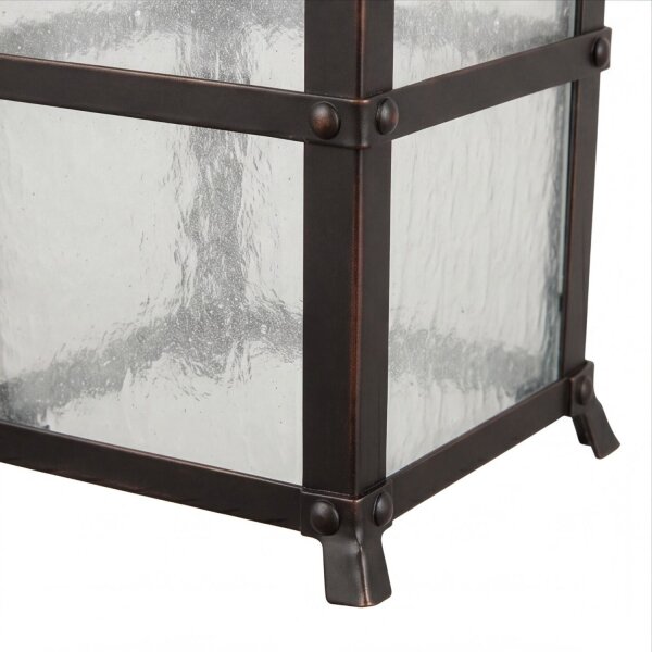 Lampe dallée rustique noire 146 cm IP43 E27