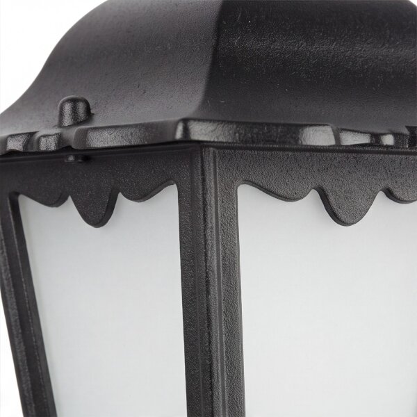 Lampe dallée noire 114cm Rustique Aluminium Verre