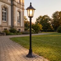Lampe dallée rustique DILSEN Noir 106cm IP43
