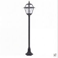 Lampe de chemin rustique 160cm IP43 aluminium verre
