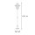 Lampe de chemin rustique 160cm IP43 aluminium verre