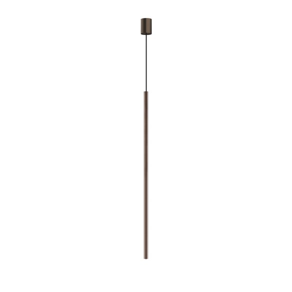 Lampe à suspendre métal Ø 2,5 cm brun mat rond G9 réglable