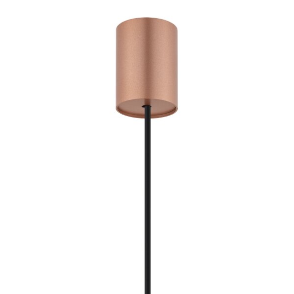 Suspension étroite G9 Ø 2,5 cm en cuivre mat métal moderne