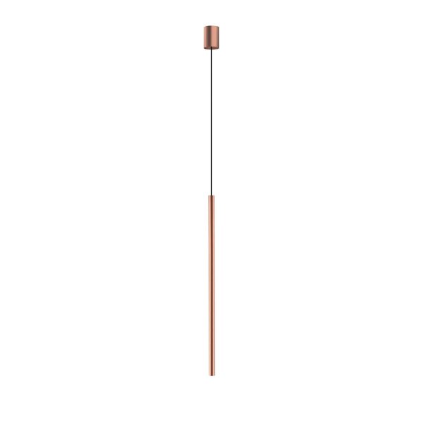 Suspension cuivre réglable cylindre Ø 2,5 cm étroit G9