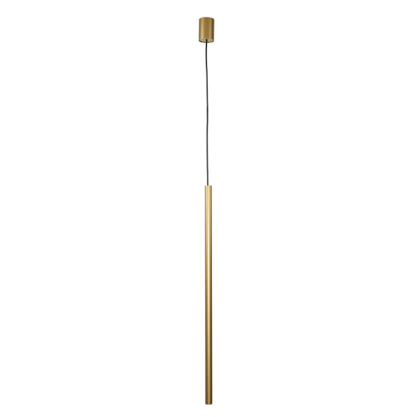 Lampe à suspendre en métal Ø 2,5 cm en or mat étroit G9 Moderne