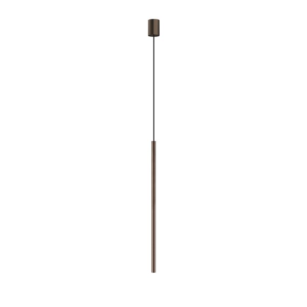 Lampe à suspendre brune mate G9 Ø 2,5 cm Métal Moderne étroit