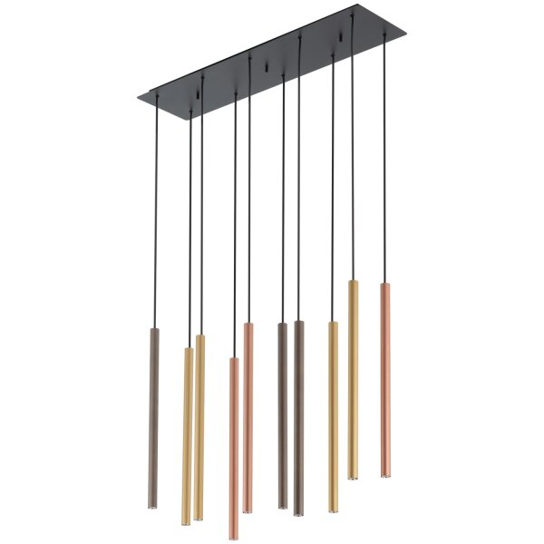 Lampe à suspendre table à manger 10 flammes G9 Métal Moderne réglable