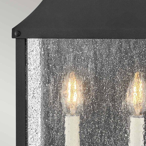 Lampe dextérieur Mur Vintage H : 44 cm IP44 noir antique 2x E14