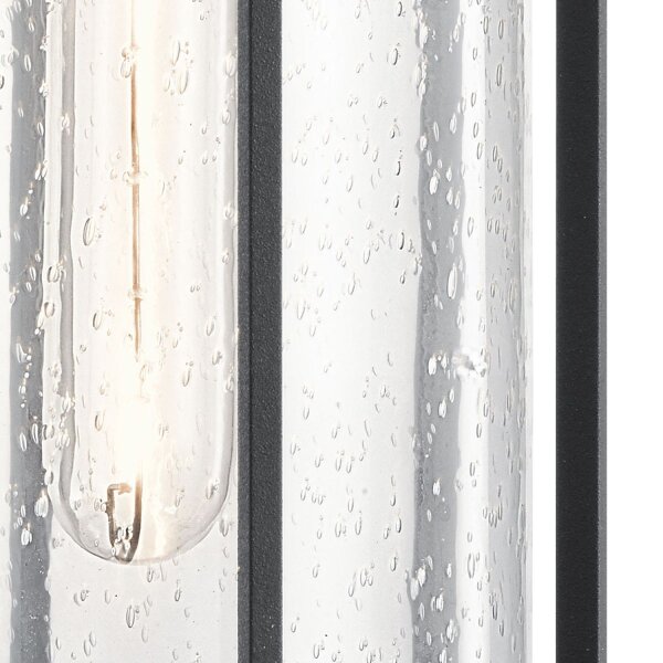 Applique dextérieur noir aluminium verre de pluie IP44 E27