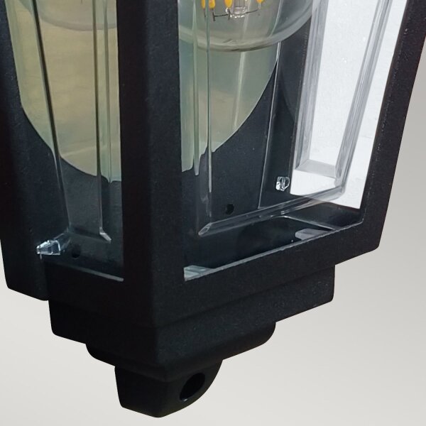 Applique extérieure Rustique Noir IP44 E27 Aluminium