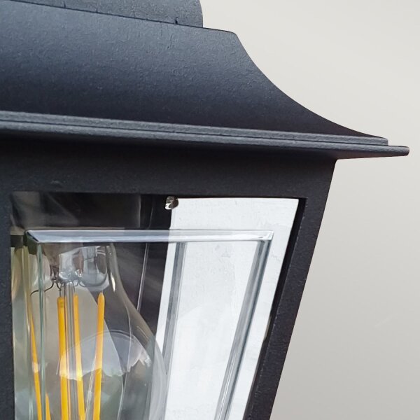 Applique extérieure Rustique Noir IP44 E27 Aluminium