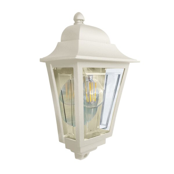 Lampe dextérieur murale IP44 en crème rustique E27 H : 32,5 cm