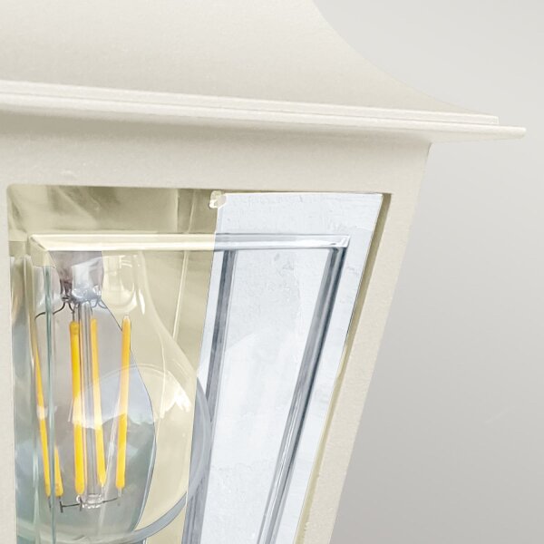 Lampe dextérieur murale IP44 en crème rustique E27 H : 32,5 cm
