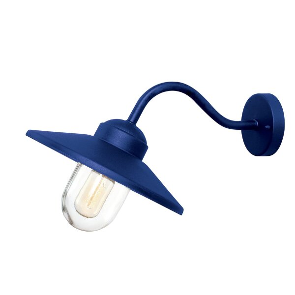Lampe dextérieur bleu acier inoxydable verre E27 IP44 mur KARISE