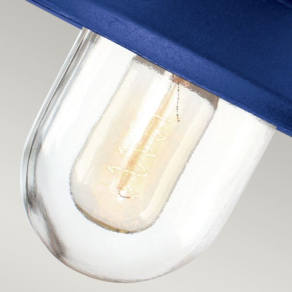 Lampe dextérieur bleu acier inoxydable verre E27 IP44 mur KARISE