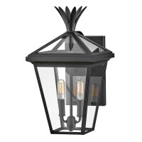 Applique noire IP44 2x E14 H : 46 cm Vintage...
