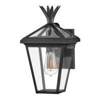 Applique extérieure noir verre aluminium IP44 E27...