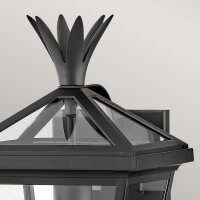 Applique extérieure noir verre aluminium IP44 E27...