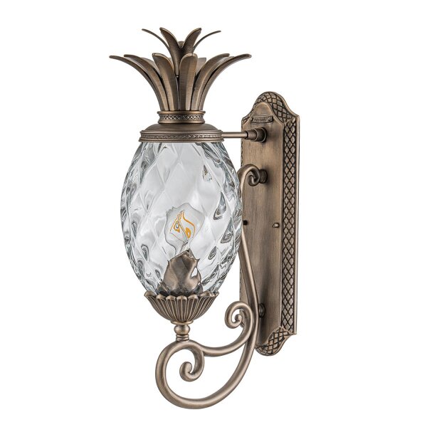 Lampe dextérieur décorative murale IP44 en bronze antique Ananas